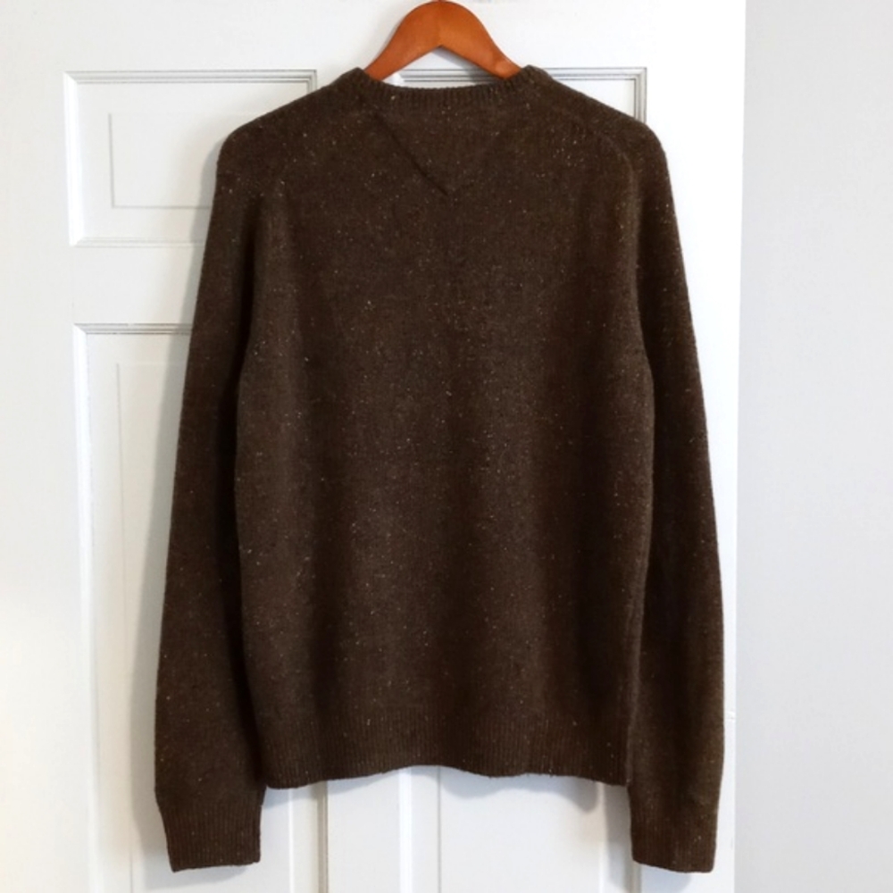 🖤VTG Tommy Hilfiger🖤 - Green/Multi Lambswool Blend Crewneck Sweater - Picture 2 of 10